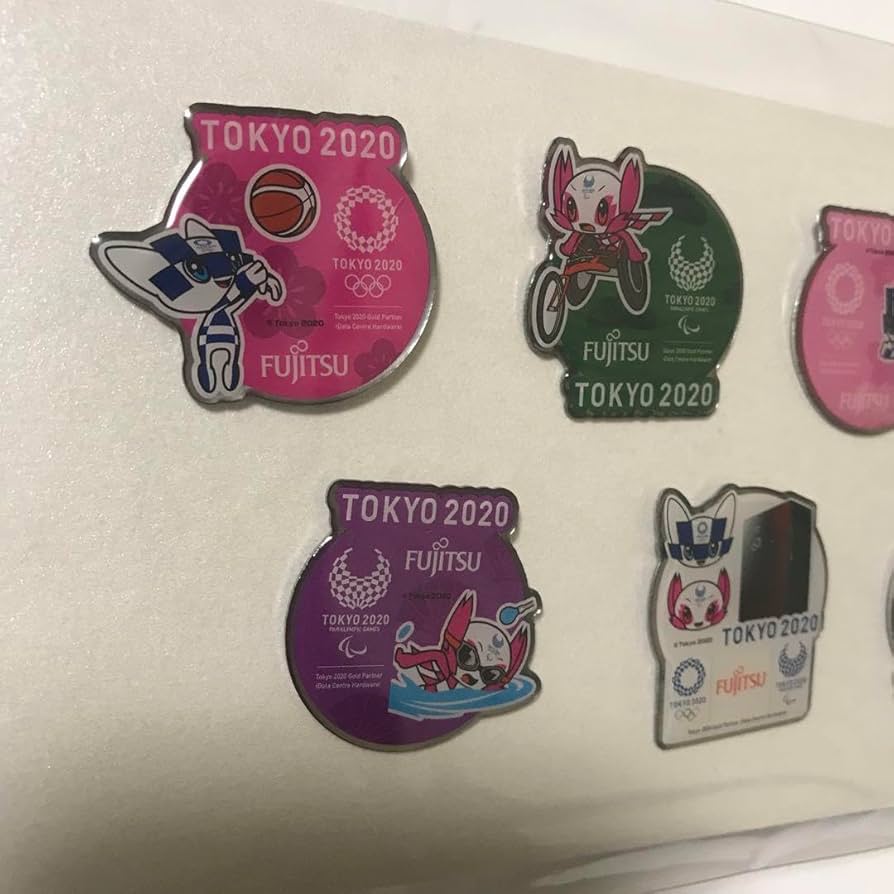 非売品 東京 TOKYO 2020 オリンピック ピンバッジ ステッカー 富士通